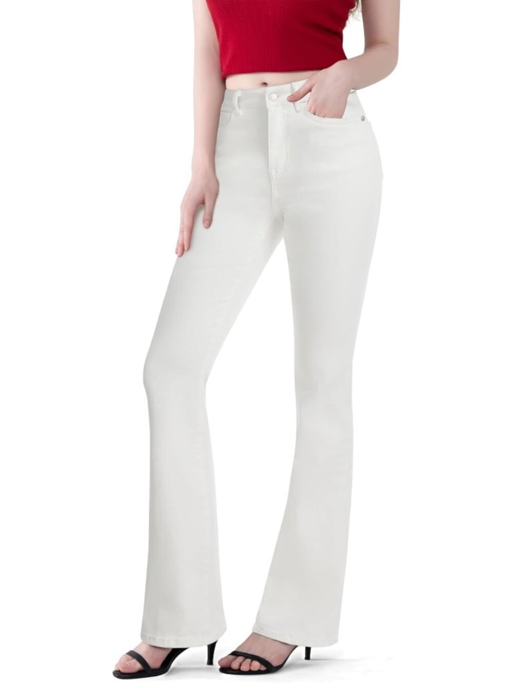 Curvy Stretchy Bootcut Flare Denim Jeans for Women - Totally Shaping Fit